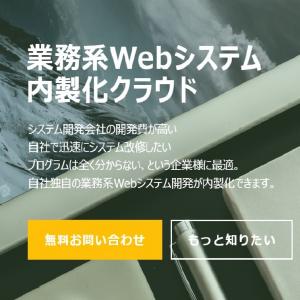 業務系Webシステム開発の内製化クラウドの媒体資料